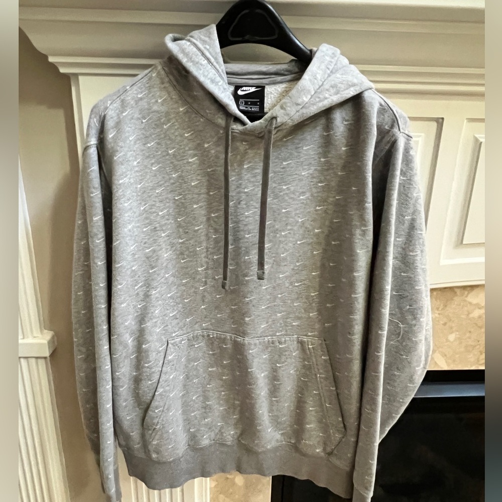 Men’s Large Gray Nike Hoodie Sweatshirt